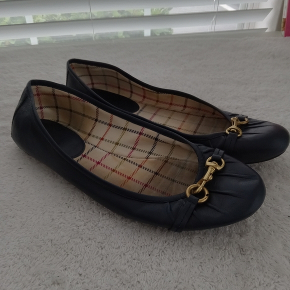 Coach Women's Flats Blue Airline Worn - Picture 1 of 12